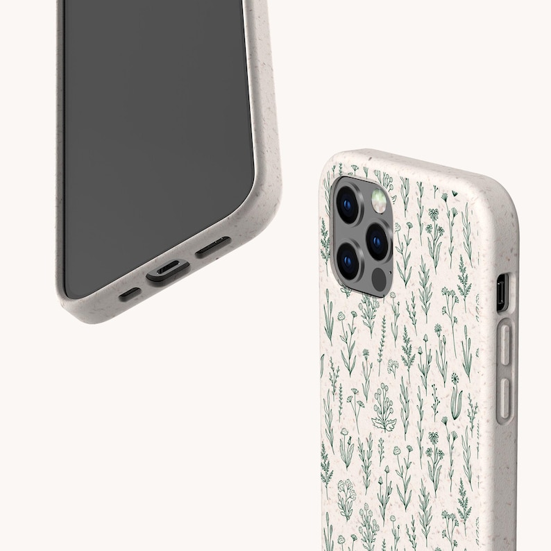 Wild Flowers Eco Friendly Bio Phone Case, Plastic Free Compostable Case, iPhone 16 15 14 13 12 11 SE Pro Max Mini, Samsung Galaxy S24 23 22 image 4