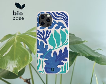 Capa de celular ecológica, biodegradável e sem plástico, com algas marinhas, para iPhone 16, 15, 14, 13, 12, 11 SE Pro Max Mini e Samsung Galaxy S25, 24, 23 e 22