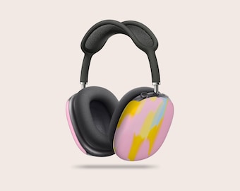 Pinke Striche AirPods Max Hüllen | AirPods Max-Abdeckungen, süße AirPod-Hülle, stilvolle AirPods-Hüllen, ästhetische AirPods Max-Hülle