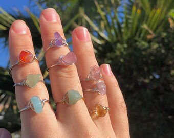 indie crystal rings
