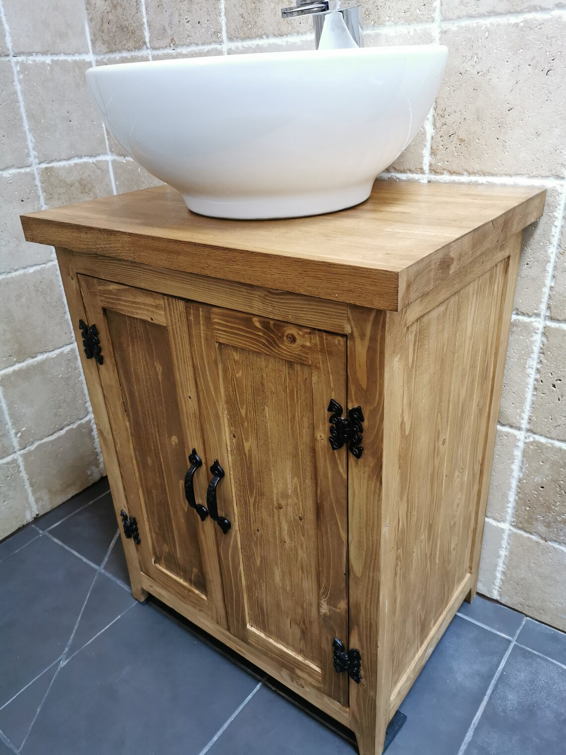 Handmade Rustic Bathroom Vanity Unit Bespoke Freestanding Etsy UK