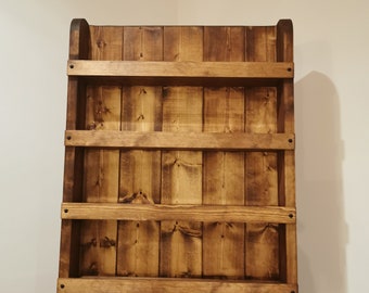 Handmade wooden Rustic Spice/Herb Rack/ Kitchen Storage/Spice Shelf