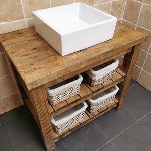 Handmade Rustic Bathroom Vanity Washstand Freestanding Valley Range - Etsy