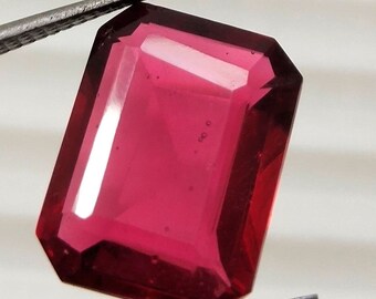 11.00cts Natural Untreated Unheated Ruby Gemstone Oval Shape Emerald Cut 10*8mm 12*9mm 3pcs For Jewelry PURPLISH RED RUBY Gemstone Cut