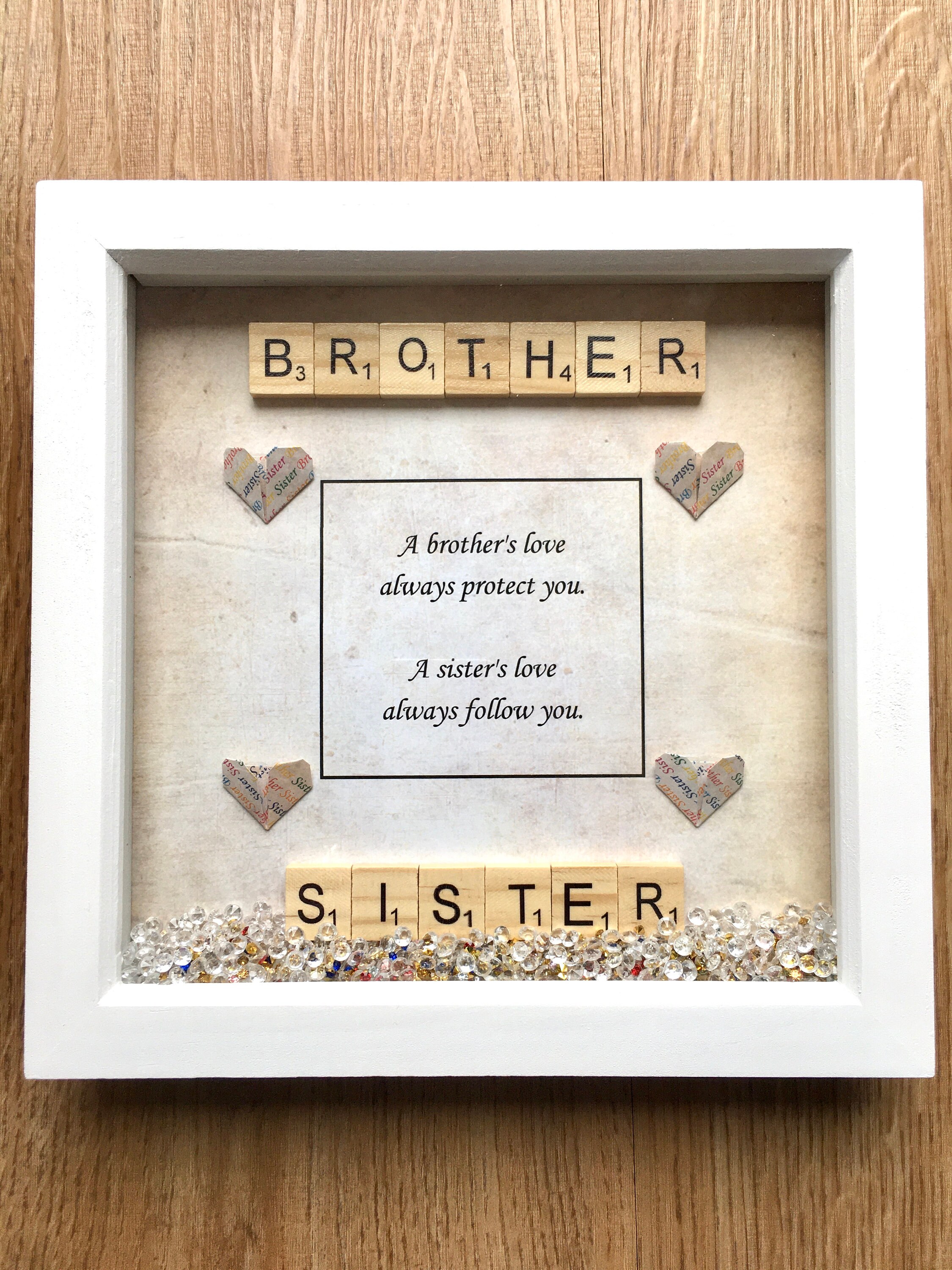 Brother and Sister Frame Sibling frame Personalised Etsy