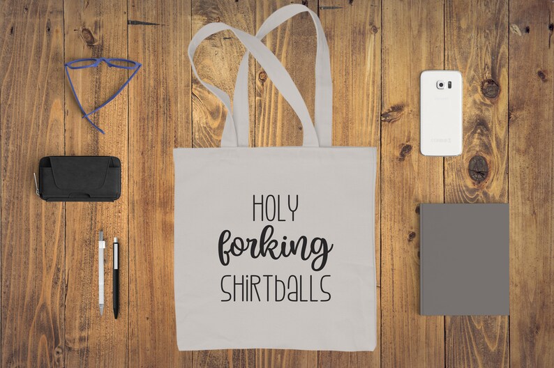 Good Place Holy Forking Shirtballs Canvas Tote Bag Nerdy Bag 100/% Cotton Canvas Bag Reusable Tote Bag Grocery Tote Bag Shopping Bag