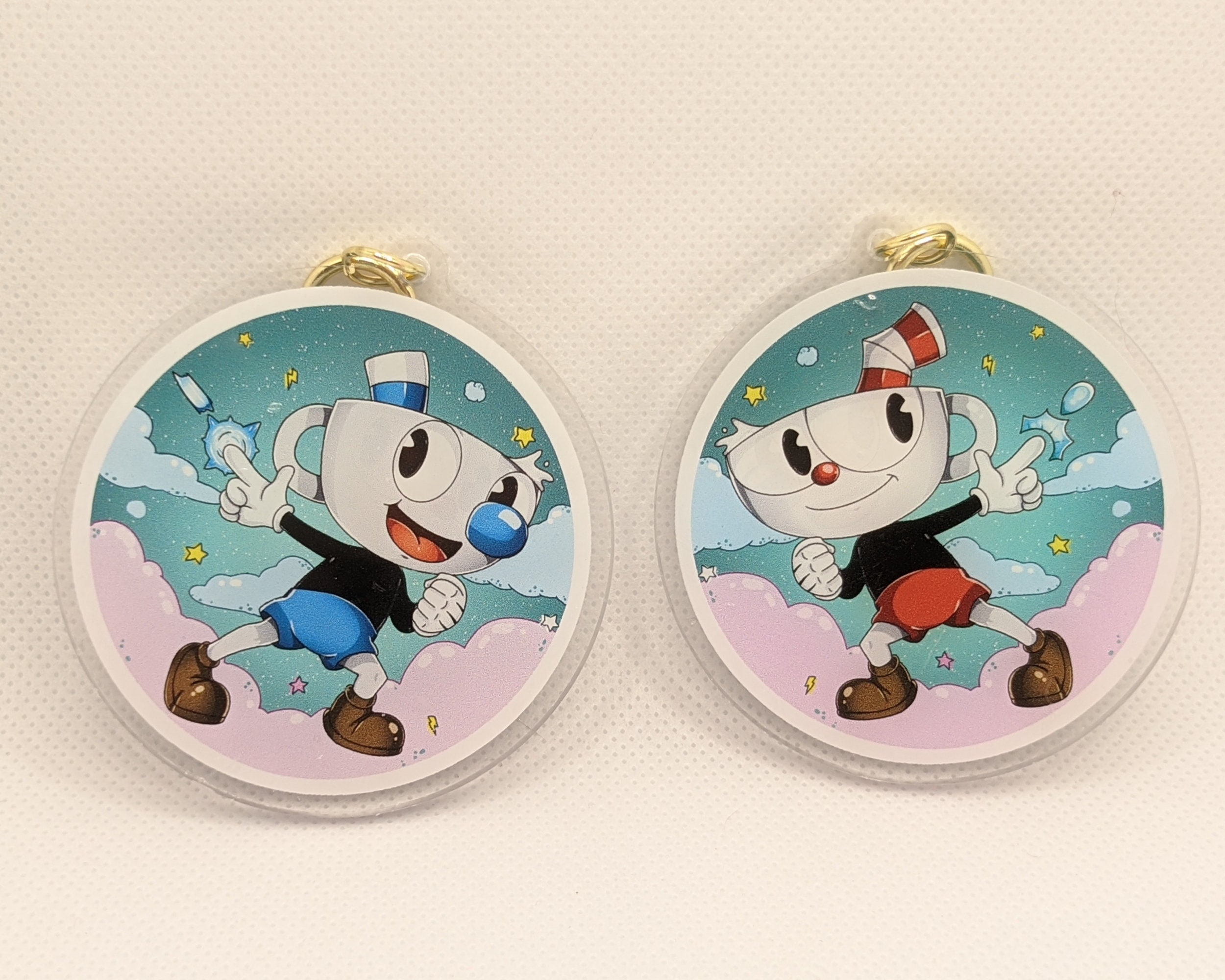 Cuphead Double Sided Acrylic Charm Etsy UK