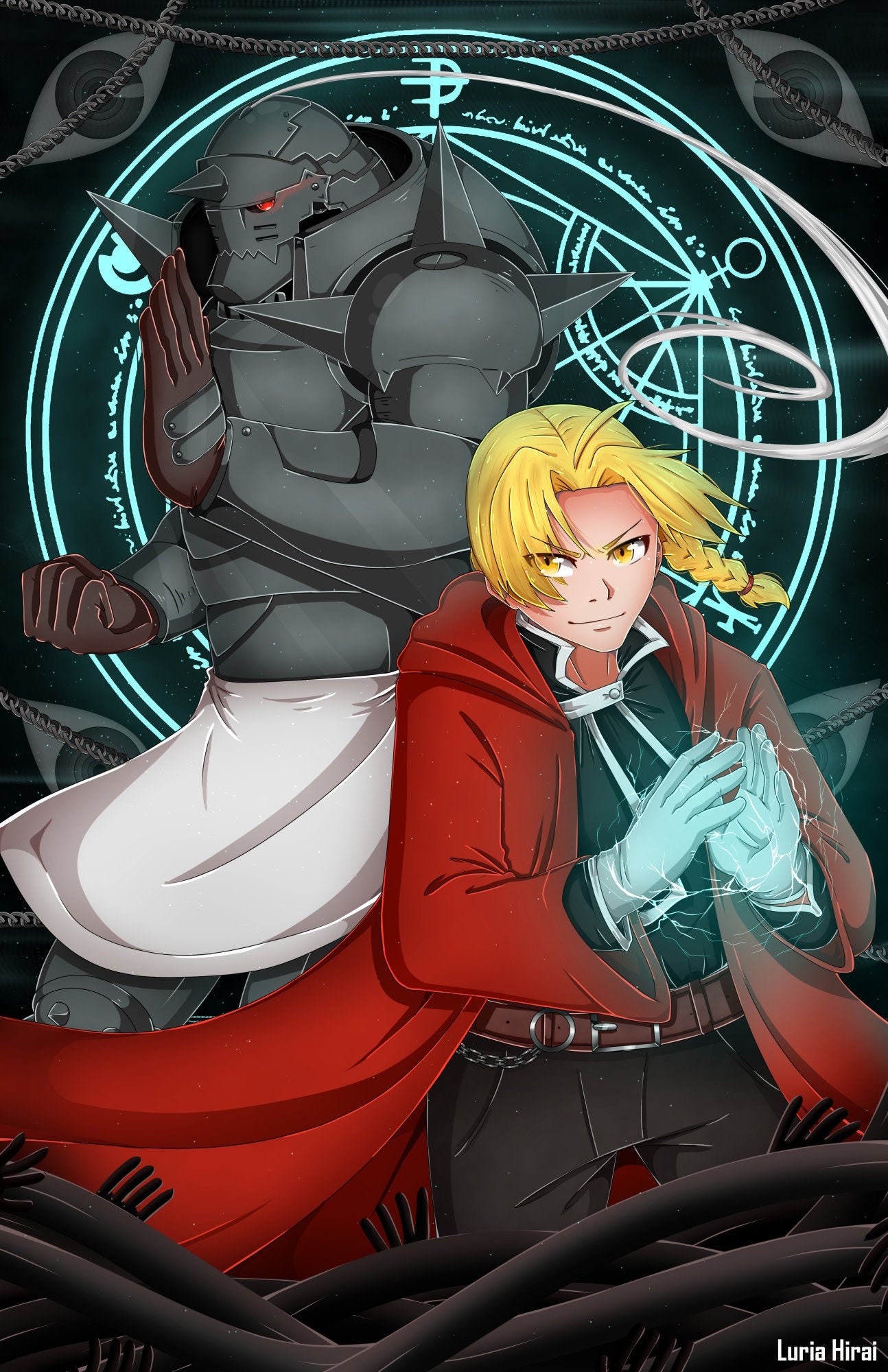EDWARD ELRIC Fullmetal Alchemist Manga Anime Mandala 