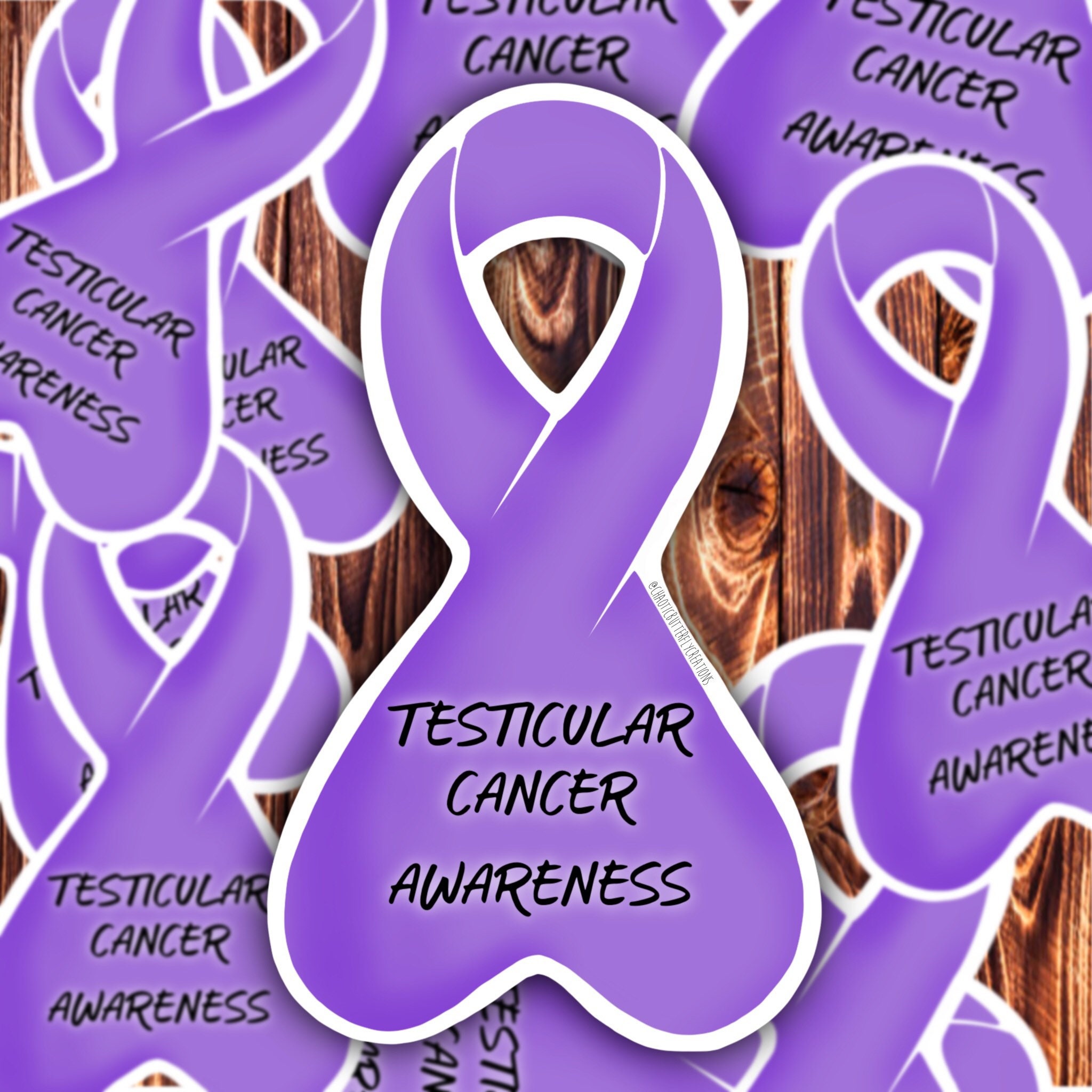 Testicular Cancer Awareness Ribbon Weatherproof Sticker | Etsy