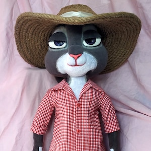 judy hopps. farm costume. Zootopia. plush doll. handmade