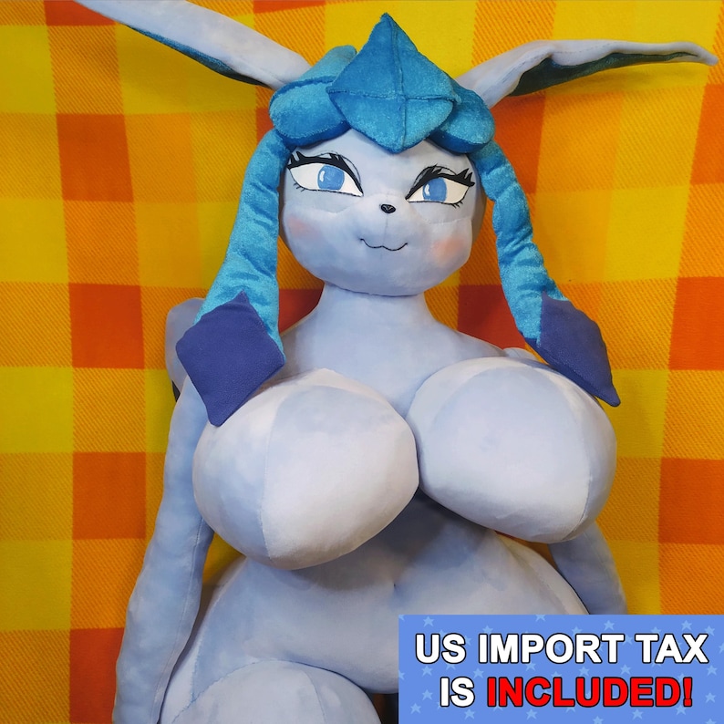 glaceon. eevee. Plush doll. handmade image 1