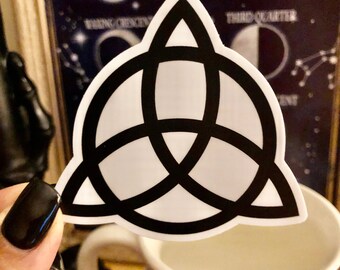 Trinity Triquetra Celtic Knot Symbol Style Vinyl Stickers 3x3 inches