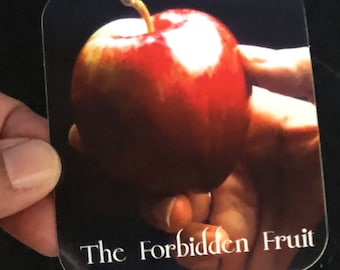 The Forbidden Fruit Twilight New Moon Vinyl Glossy Stickers 3x3.5 in. Bella - Edward Cullen