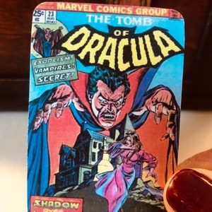 Vintage Comic Book The Tomb of Dracula Stickers 1.5x2.5 in