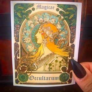 The Magic Occult Bohemian Victorian Steampunk Art Style Classical Large Size Vinyl Glossy Stickers 3x4 in