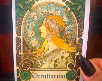 The Magic Occult Bohemian Victorian Steampunk Art Style Classical Large Size Vinyl Glossy Stickers 3x4 in