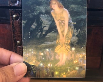 Mystical Faeries Victorian Steampunk Style Vinyl Matte Stickers 3x4.5 in