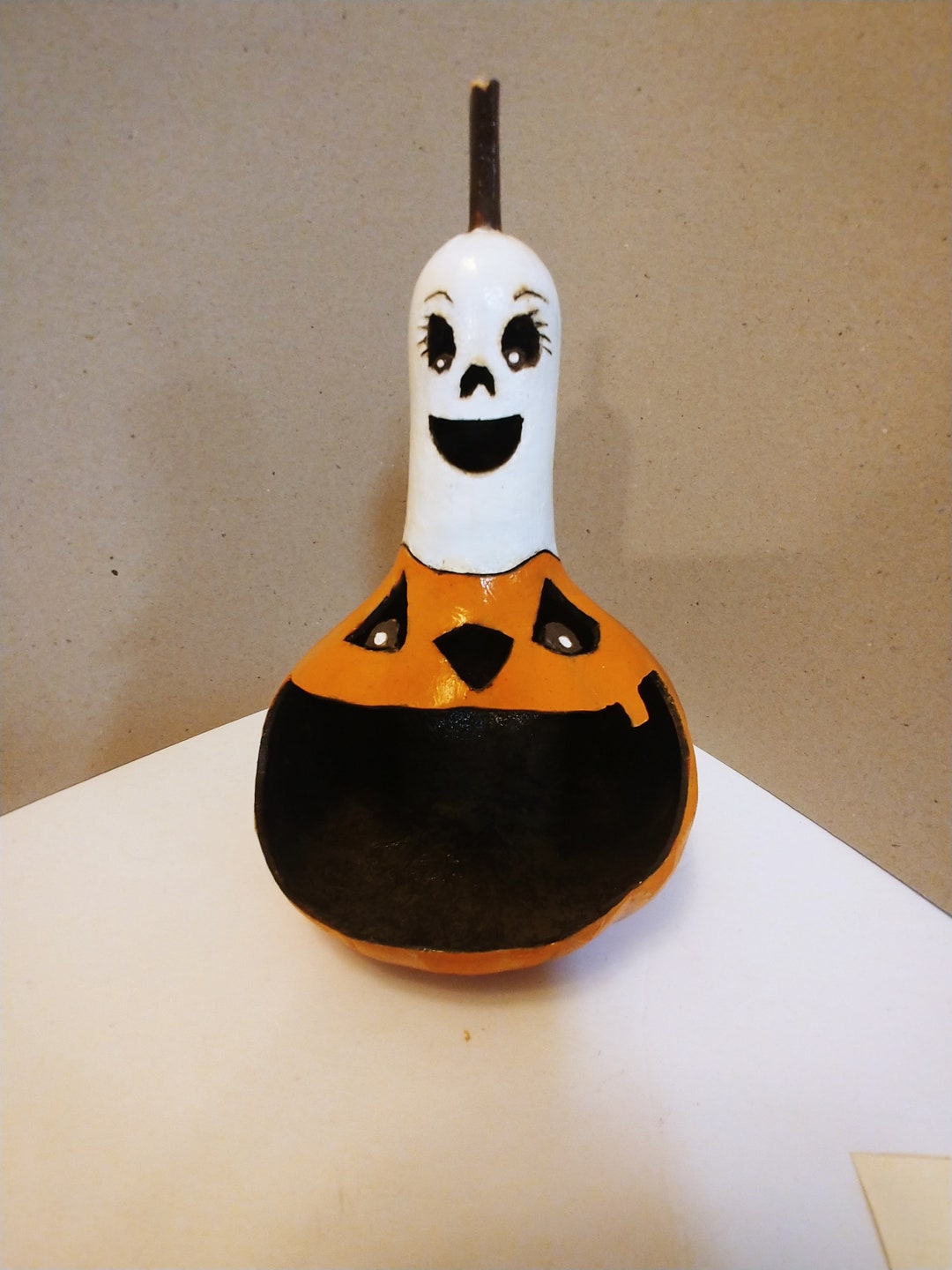 Jack O Ghost Gourd Candy Dish Etsy