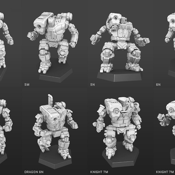 Hunchback Brokeback Mech w Hex Base