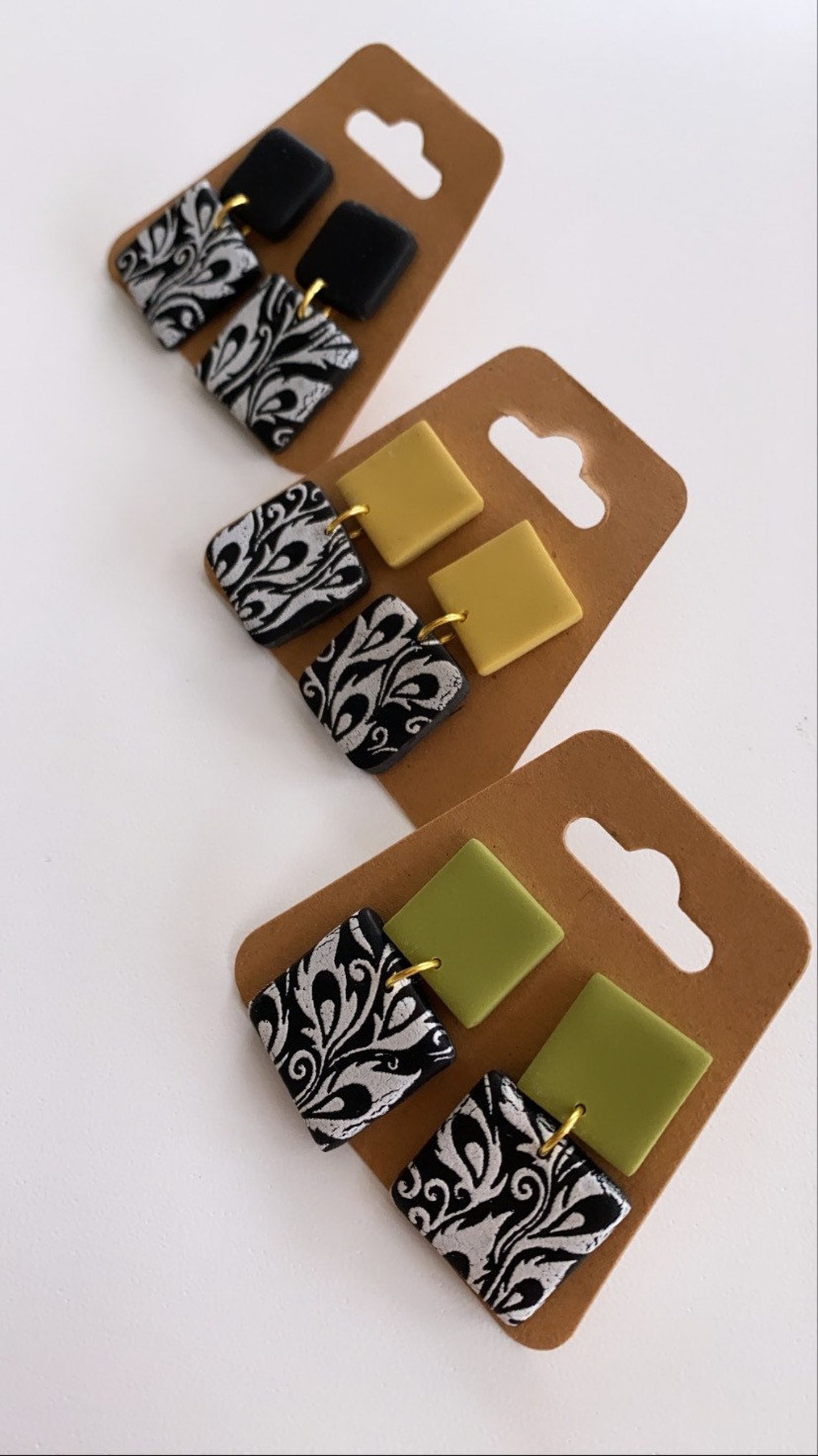 Hand Painted Black & White Dangles Spring Collection 2021 ...