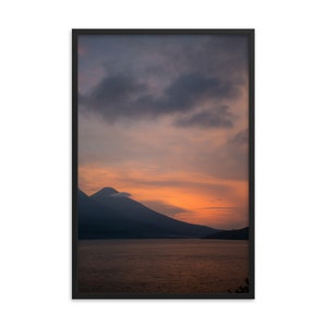 Lake Atitlan Sunrise - Framed poster