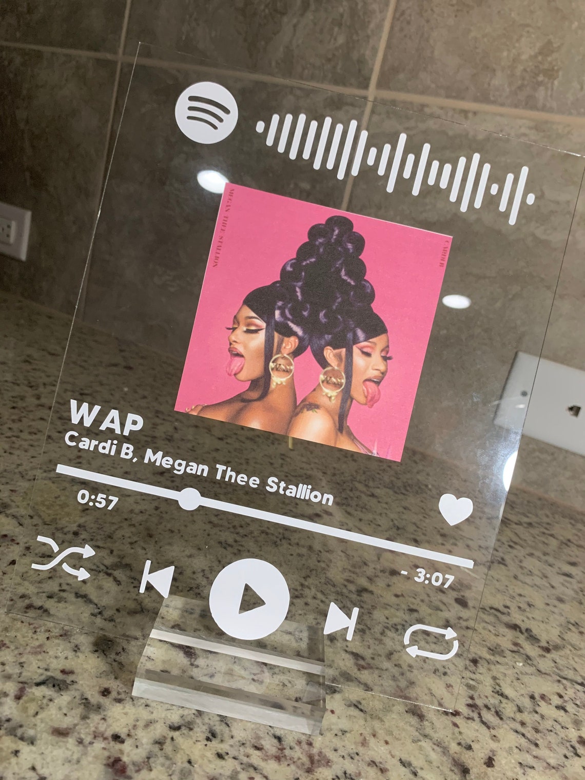 Custom Spotify Music Playlist Plaques Glass SHIP NEXT DAY Etsy