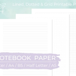 B5 Grid Notepads 8types / Simple Notepad / Big Memo Pad / Sticky Notes /  Stationery / Scrapbooking / School, Office Supplies / Planner 
