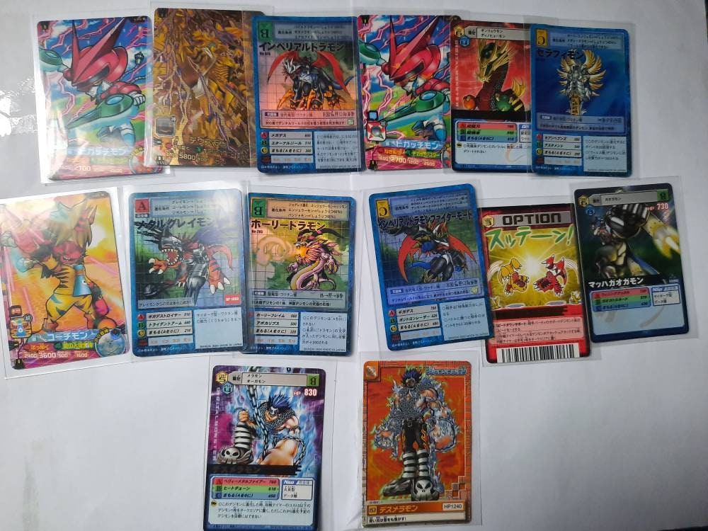 Large Amount of Assorted Digimon Cards With Card Sleeve 138 PCS - Etsy