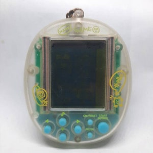 Vintage 1990s Japanese Tamagotchi Mame Game De Hakken Clear Used