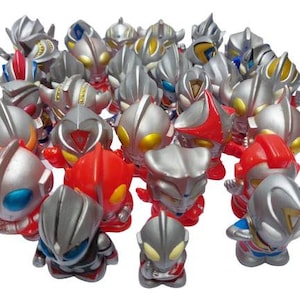 Vintage 1990s Large Amount Assorted Kaiju Ultraman Mini SD Finger Set 34 PIECES