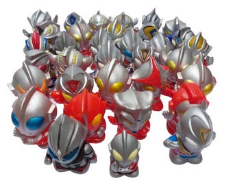 Vintage 1990s Large Amount Assorted Kaiju Ultraman Mini SD Finger Set 34 PIECES
