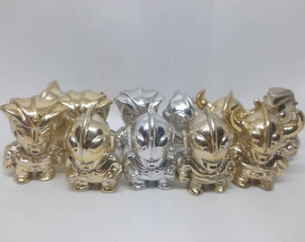 Vintage Silver Gold Ultraman 1990s SD Mini Figure Set 11 pcs