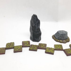 Miniature Zen Garden Mossy Rement Figure Set Mini