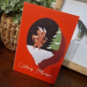 Merry krampus goth Christmas card