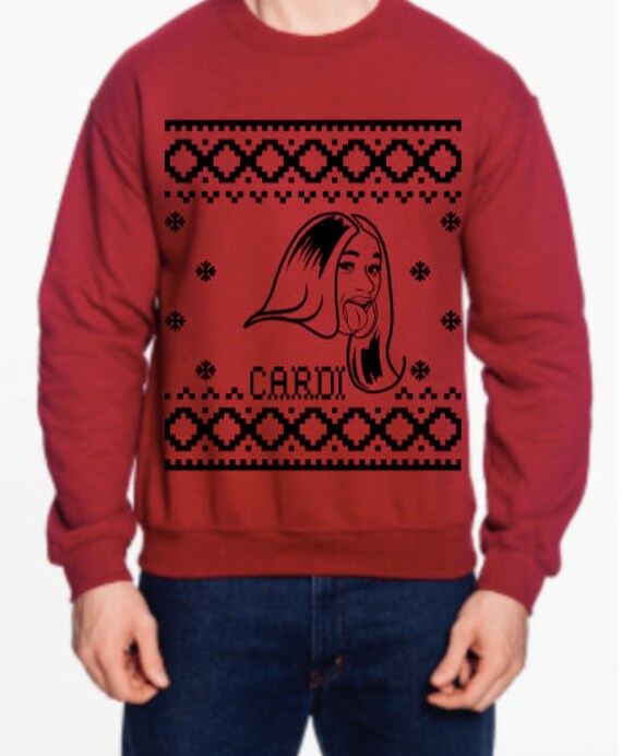 cardi b ugly christmas sweater