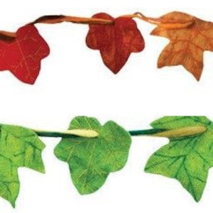 Leaf Garland-Autumn & Summer Leaf Decorations- Waldorf Felt Leaves- Fall Table Runner-Summer Table Runner