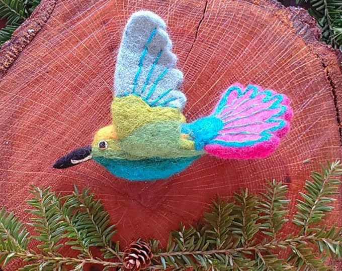 Mango Hummingbird/ Bird Decor / Bird Figurine /Felt Ornament/ Bird Ornament / Felt Christmas Ornament /American birds /humming bird ornament