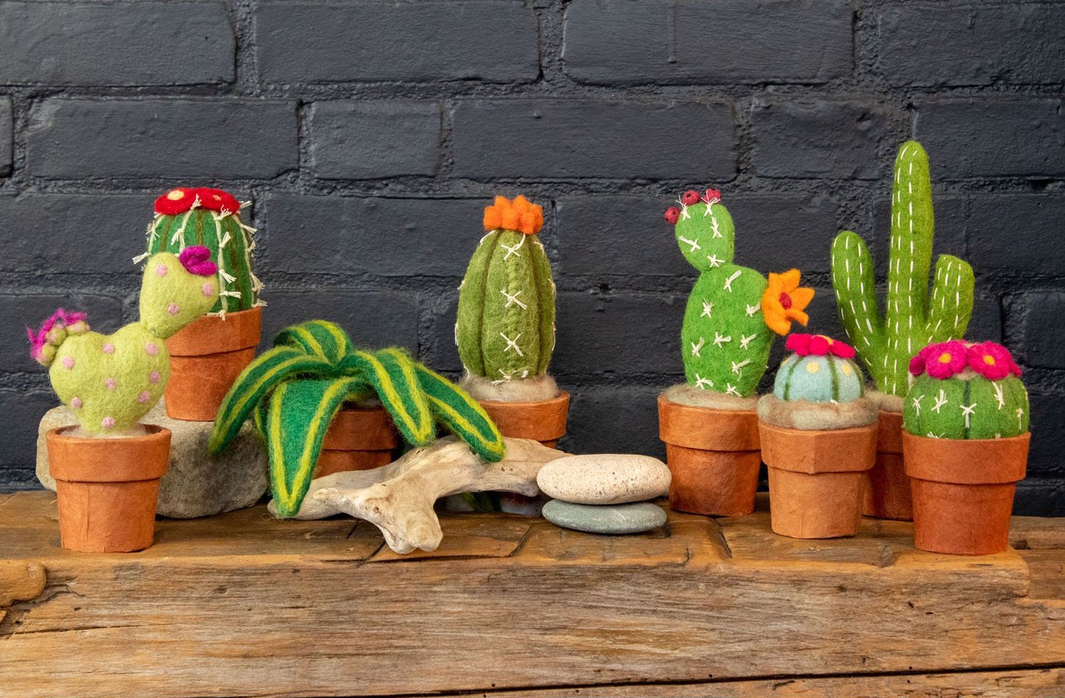 Cactus Felt Cactus Cactus Decor Cactus Centerpiece Succulent Decor Potted Cactus Etsy UK
