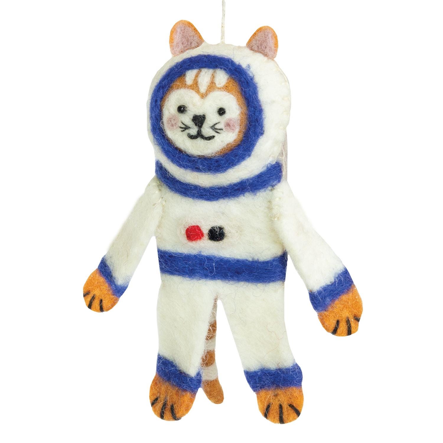 Astro Finger Puppet Felted Cosmic Friends/ Rocket Ship Ornament/astro Dog/astro Cat Finger ...
