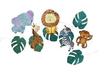 Safari Fair Trade Eco Garland/safari decor/ safari party decor / safari nursery /African safari animals