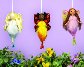 Butterfly Fairy ornament/ felt fairies / Waldorf fairy / wool fairy / toy fairy/ fairy ornament / fairy decor / Waldorf toy / pixie