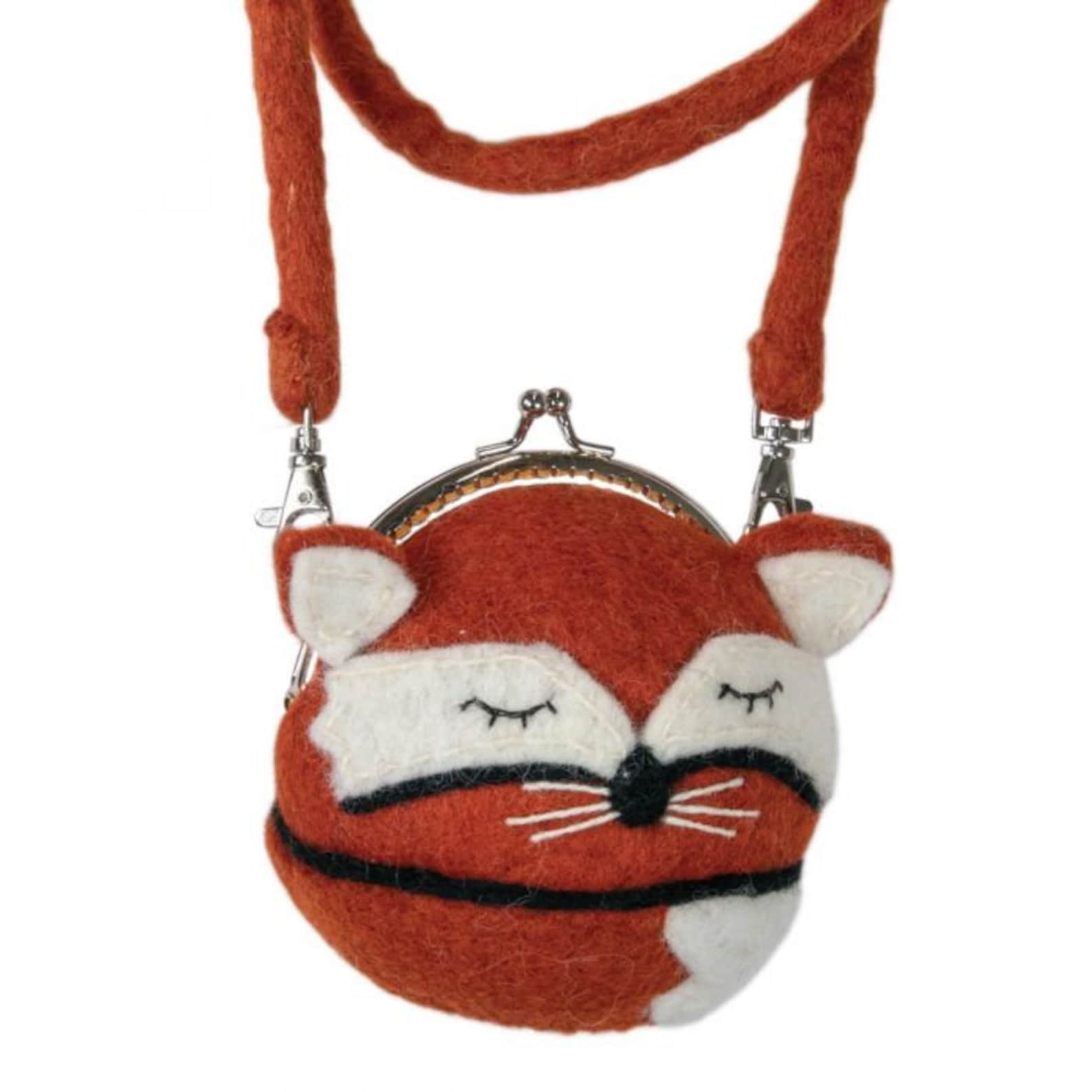 Fox Purse/ Fox Coin Purse / Felt Purse / Metal Frame Kisslock Etsy UK