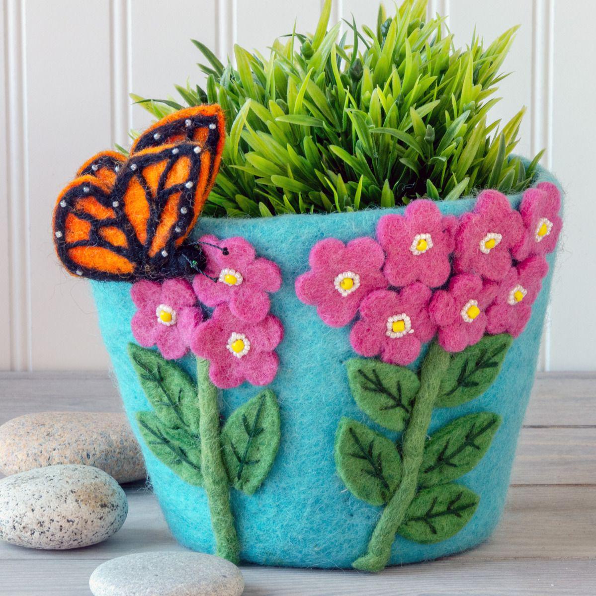 Fun Garden Pollinator Pots/ Felt Bowl/ Nature Nursery Decor / Kids ...