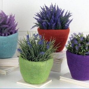 Felt Bowl/ felt pot/ felt planter/ succulent planter/ macramé plant hanger pot/ waldorf bowl/ waldorf wool/wool bowl