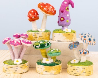 Felt Mushroom/ Felt Toadstool/Fairy Mushroom/woodland mushroom/ Mushroom Decor/ woodland nursery / Waldorf Mushroom / Potted Mushroom