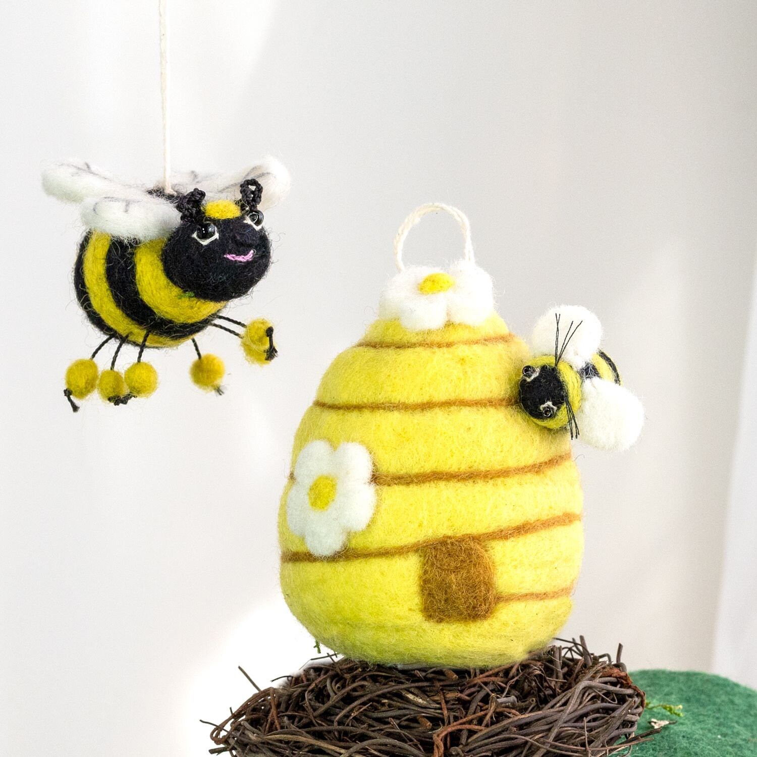 BEE HIVE and BEES for Home Decor, Bee Themed Decor, and Girl Room