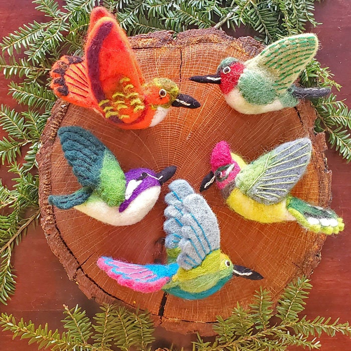 Felt Ornament Kit- Hummingbird – Kei & Molly Textiles, LLC