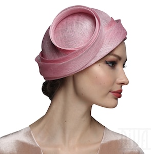 Artistic Pink Cloche Hat Derby Tea Party Church Headwear