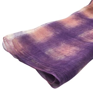 Sinamay Fabric Violet&Pink Print for Millinery and Hat Making - 1 meter x90 cm