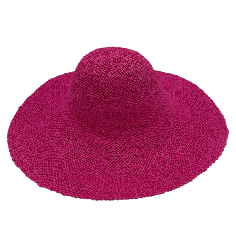 pink straw capeline
